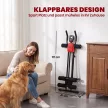 Hasizom-tréner, összecsukható hasizom-tréner LCD kijelzővel, dupla sínekkel, teherbírás akár 120 kg, acél, piros