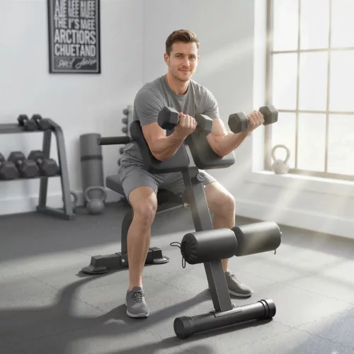 Edzőpad, súlyzópad, fitneszpad, acélváz, fekete