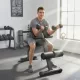 Edzőpad, súlyzópad, fitneszpad, acélváz, fekete