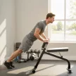 Edzőpad, súlyzópad, fitneszpad, acélváz, fekete