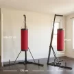 Boxzsák állvány 185-231 cm magasságban állítható Szabadon álló boxzsák tartó boxzsák háromszög alakú talppal Súlytartó