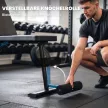 Állítható súlyzópad lábhosszabbítóval, 7 pozícióba állítható háttámlával, párnázott, 300 kg teherbírással