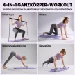 4 az 1-ben Pilates tábla szett ellenállás-szalagokkal, összecsukható, multifunkcionális Pilates felszerelés