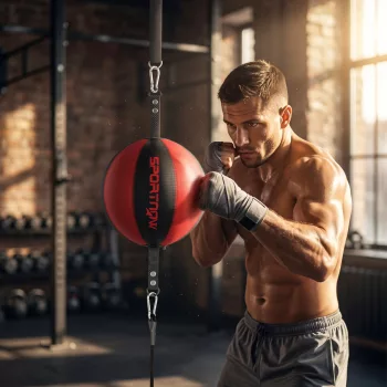    Boxgestell Doppelend Boxtraining mit Bungee-Seil verstellbare Seilschnalle Clip-on Montage