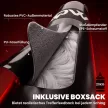 Boxzsák állvány, szabadon álló boxzsák tartó boxzsákkal, gumikötél, 360°-os lánc, U-alakú talp, súlytárcsa tartó, acél