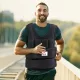 Súlyzómellény 10 kg-os állítható edzőmellény levehető súlyokkal, fekete