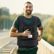 Súlyzómellény 20 kg-os állítható edzőmellény levehető súlyokkal, fekete