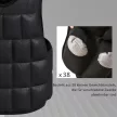 Súlyzómellény 20 kg-os állítható edzőmellény levehető súlyokkal, fekete