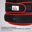 20 kg-os súlymellény, edzőmellény dupla állítható pántokkal, erőnléti edzéshez, fitneszhez, oxford fémből, homokszínű, fekete+piros, 60 x 50 cm