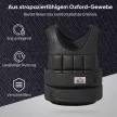 Súlyzómellény 10 kg-os állítható edzőmellény levehető súlyokkal, fekete