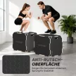 3 az 1-ben Plyo Box, Ugródoboz Fogantyúnyílásokkal, Otthoni Fitneszhez és Kültéri Edzésekhez, 3 Ugrómagasság, Fa, Fekete