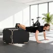 3 az 1-ben Plyo Box, Ugródoboz Fogantyúnyílásokkal, Otthoni Fitneszhez és Kültéri Edzésekhez, 3 Ugrómagasság, Fa, Fekete