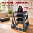  Plyometrische Sprungboxen 3er Set 30,5/45,8/61 cm Stapelbare Plyo Jump Box aus Stahl bis 200 kg