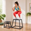  Plyometrische Sprungboxen 3er Set 30,5/45,8/61 cm Stapelbare Plyo Jump Box aus Stahl bis 200 kg