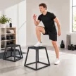  Plyometrische Sprungboxen 3er Set 30,5/45,8/61 cm Stapelbare Plyo Jump Box aus Stahl bis 200 kg