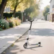 Elektromos roller, elektromos roller, 6 km hatótávolság, 6 éves kortól, acélváz, fekete-fehér, 76 x 53 x 95 cm