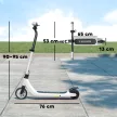 Elektromos roller, elektromos roller, 6 km hatótávolság, 6 éves kortól, acélváz, fekete-fehér, 76 x 53 x 95 cm