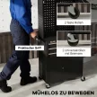 Szerszámos szekrény/szerszámosláda kerekeken lyukacsos táblával, 3 fiókkal garázsba és műhelybe, fekete