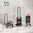  2-in-1 Plattformwagen Sackkarre Klappbar Transportwagen mit Lenkrollen, Griff, Stahl bis 120 kg
