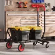  2-in-1 Plattformwagen Sackkarre Klappbar Transportwagen mit Lenkrollen, Griff, Stahl bis 120 kg