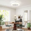  Deckenventilator mit LED-Lampe, 6 Geschwindigkeiten, Fernbedienung, Weiß