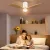 Mennyezeti ventilátor LED lámpával, 6 sebességfokozat, távirányító, világosbarna