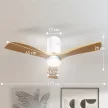 Mennyezeti ventilátor LED lámpával, 6 sebességfokozat, távirányító, világosbarna