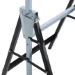 2 x Állványbak, összecsukható bak, magassága állítható 200 kg-ig, acél, fekete, 68 x 58 x 80-130 cm