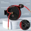 Falra szerelhető kerti tömlődob, automatikus visszahúzással, 20 bar víznyomással, 15+1 m víztömlő, fém