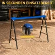 2 darabos munkabak, kézműves állványok, teherbírás akár 250 kg, fém, kék