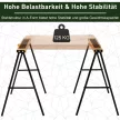 Munkabak, fűrészbak, támasztóállvány, összecsukható, csúszásmentes, acél, narancssárga, fekete, 99,5 x 50 x 78 cm, teherbírás 125 kg