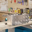  Gerätekasten Aufbewahrungskiste aus Aluminium mit Schloss und Schlüsseln 50 x 15,5 x 20,5 cm