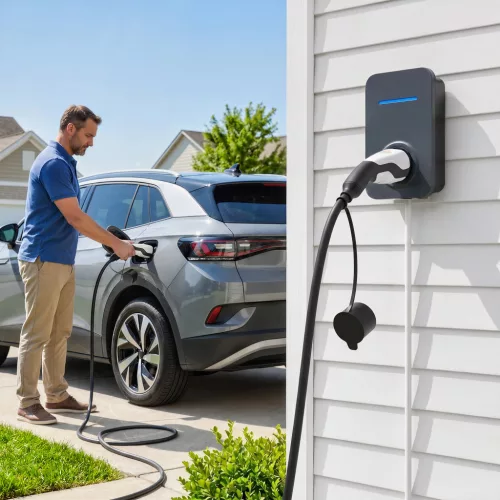 2-es típusú elektromos autó töltőkábel, 11 kW, 16 A, 3-as mód, 3 fázisú, 5 m – Hosszabbítókábel elektromos autókhoz és plug-in hibridekhez