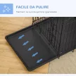 Kutyaketrec, szállítódoboz, drótketrec, kivehető alsó tálca, fekete