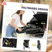 Összecsukható kutyakocsi tárolókosárral, párnával, hálós ablakkal és italtartóval, kistestű kutyáknak, 10 kg-ig, fekete