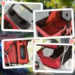 Kutyakocsi/kutyakocsi 10 kg-ig, összecsukható, pohártartóval és napellenzővel, piros