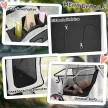  Hundewagen Faltbar Hundebuggy mit Reflektorstreif Aufbewahrungskorb Kissen für kleine Hunde bis 10 kg 77x44x102 cm Grau