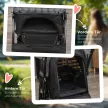  Hundewagen Hundebuggy klappbar, 1 Korb, 2 Bremsen, inkl. Sicherheitsleine, Schwarz
