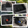  Hundewagen Hundebuggy klappbar, 1 Korb, 2 Bremsen, inkl. Sicherheitsleine, Schwarz