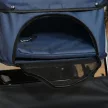 Kutyakocsi/kutyabuggy 10 kg-ig, állítható tető, összecsukható, padlókosár, 2 fék, biztonsági póráz, kék