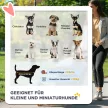 Kutyakocsi/babakocsi 10 kg-ig terjedő súlyú kutyáknak, összecsukható, hálós ablakkal, tárolókosárral és állítható tetővel, sötétszürke, 76,5 x 52 x 95 cm