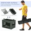 Összecsukható szállítódoboz 3 bejárattal, belső párnával, kutyáknak és macskáknak 4 kg-ig/40 cm-ig, szürke