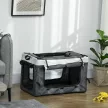 Kutyakocsi, kisállat-szállító babakocsi akár 10 kg-ig, összecsukható, kivehető kosárral, 81 x 58 x 97,5 cm, fekete + szürke + fehér
