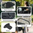 Kutyakocsi, összecsukható kutyakocsi közepes méretű kutyáknak, 4 kerékkel ellátott kisállat babakocsi, biztonsági pórázokkal és fékekkel, sötétzöld