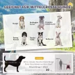 Összecsukható kutyaszállító utánfutó fényvisszaverőkkel, hálós ablakkal, kerekekkel, ajtóval, biztonsági zászlóval 20 kg-ig terjedő kutyáknak, 138x70x89 cm, piros