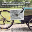 Összecsukható kerékpár utánfutó biztonsági fényvisszaverőkkel és pórázzal, közepes méretű kutyáknak, 20 kg-ig, 143 x 70 x 90 cm, világoskék