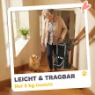 Összecsukható kutyakocsi párnával, hálós ablakokkal, pohártartóval, 360°-ban forgó kerekekkel, kistestű kutyáknak (10 kg), szürke