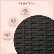 Rattan kültéri kutyafekhely ponyvával, megemelt kutyafekhely 69 x 98 x 70 cm, hűsítő kisállatfekhely fémkerettel, levehető párnákkal, kisállatfekhely kis és közepes testű kutyáknak, kávébarna