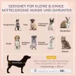 Rattan kültéri kutyafekhely ponyvával, megemelt kutyafekhely 69 x 98 x 70 cm, hűsítő kisállatfekhely fémkerettel, levehető párnákkal, kisállatfekhely kis és közepes testű kutyáknak, kávébarna
