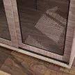 Kutyaszállító box, kutyaszállító box, háziállatoknak szóló menedékdoboz, zárható ajtók, 98 x 60 x 78 cm, világosbarna